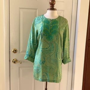 NWT 100% Silk paisley tunic